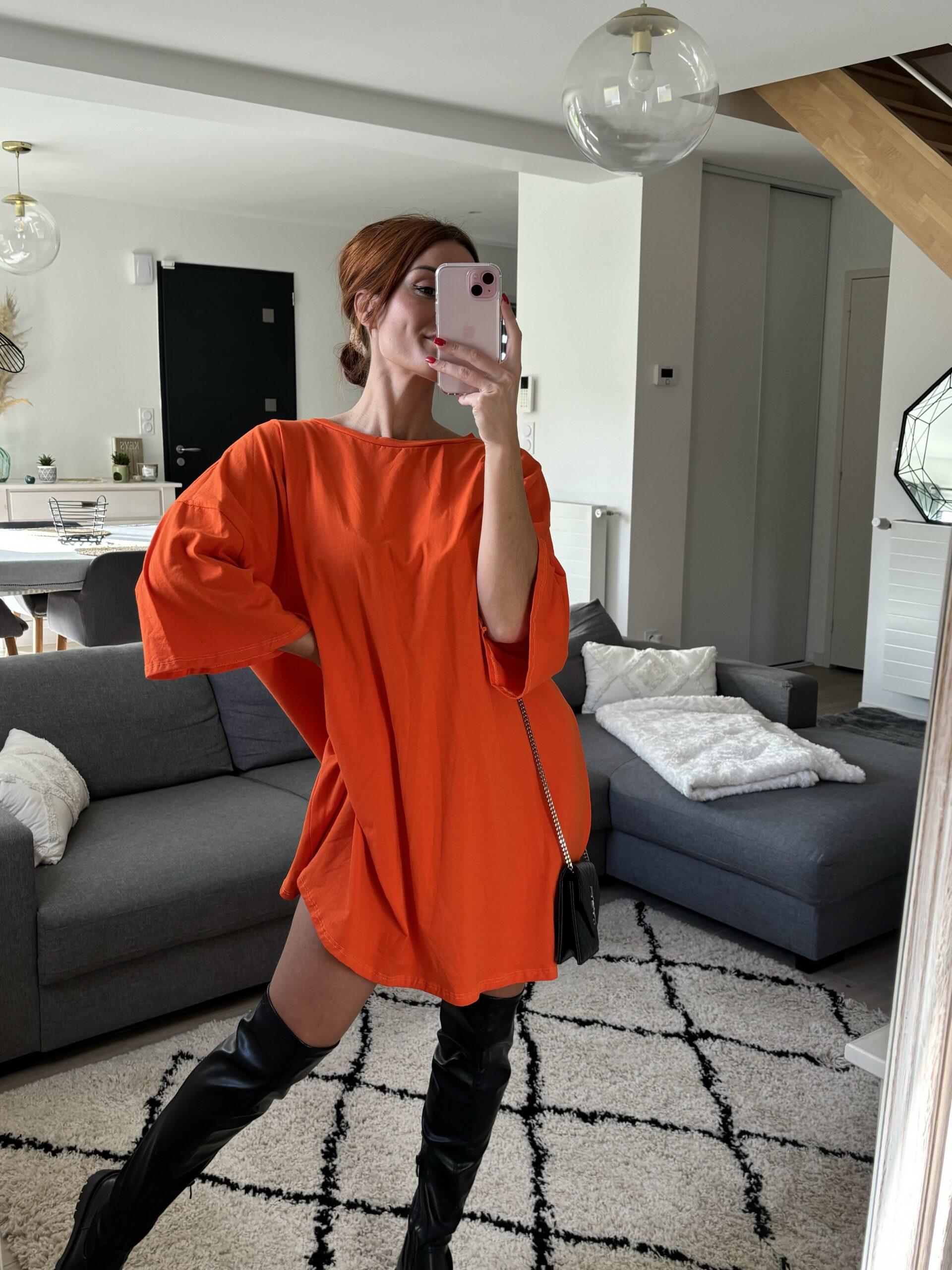 Robe tee shirt online orange